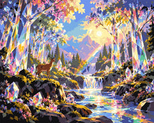 Charger l'image dans la galerie, Peinture par numéros Figured'Art Forêt de Cristal Prismatique