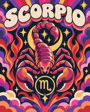 Charger l'image dans la galerie, Peinture par numéros Figured'Art Zodiaque Rétro Scorpion
