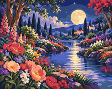Charger l'image dans la galerie, Peinture par numéros Figured'Art Jardin au Clair de Lune