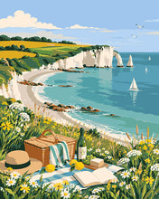 Charger l'image dans la galerie, Peinture par numéros Figured'Art Pique-nique au Bord de la Mer