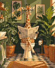 Charger l'image dans la galerie, Peinture par numéros Figured'Art Le Quotidien de la Girafe