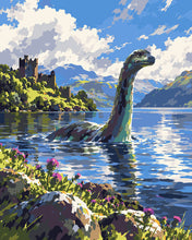 Charger l'image dans la galerie, Peinture par numéros Figured'Art Monstre du Loch Ness