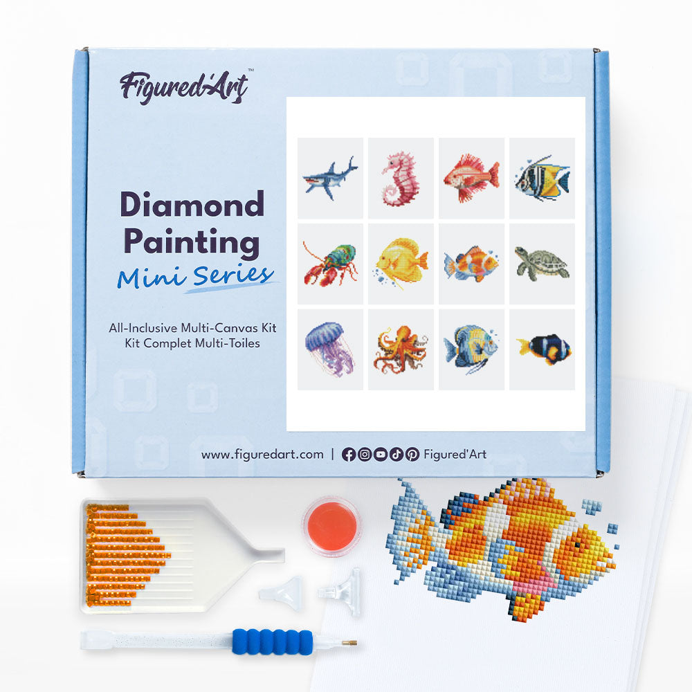 Mini Série Diamond Painting - Poissons