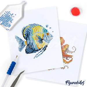 Mini Série Diamond Painting - Poissons