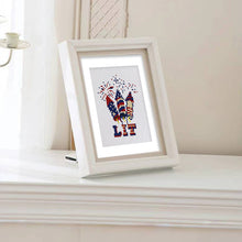 Charger l&#39;image dans la galerie, Mini Diamond Painting 15x20cm (4 pièces) - Esprit Américain : Art Pixel Patriotique