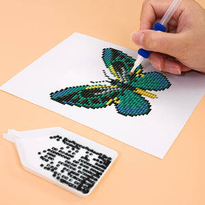 Mini Diamond Painting 15x20cm (4 pièces) - Ailes Vibrantes : Un Quartet de Papillons