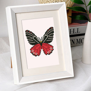 Mini Diamond Painting 15x20cm (4 pièces) - Ailes Vibrantes : Un Quartet de Papillons