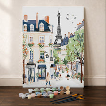 Charger l'image dans la galerie, Coffret Peinture par numéros - Aquarelle rue de Paris