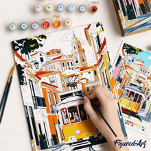 Charger l'image dans la galerie, Coffret Peinture par numéros - Rue de Lisbonne