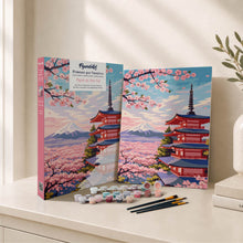 Charger l'image dans la galerie, Coffret Peinture par numéros - Pagode du Mont Fuji