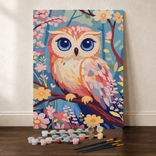 Charger l'image dans la galerie, Coffret Peinture par numéros - Chouette douce