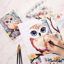 Charger l'image dans la galerie, Coffret Peinture par numéros - Chouette douce