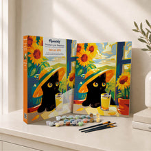 Charger l'image dans la galerie, Coffret Peinture par numéros - Chat noir d'Été