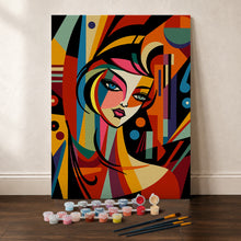 Charger l'image dans la galerie, Coffret Peinture par numéros - Femme abstraite