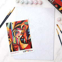 Charger l'image dans la galerie, Coffret Peinture par numéros - Femme abstraite