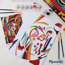 Charger l'image dans la galerie, Coffret Peinture par numéros - Femme abstraite