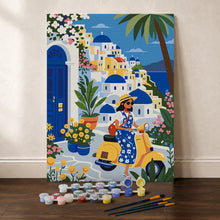 Charger l'image dans la galerie, Coffret Peinture par numéros - Évasion à Santorin