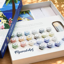 Charger l'image dans la galerie, Coffret Peinture par numéros - Évasion à Santorin