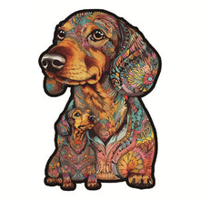 Charger l&#39;image dans la galerie, Puzzle 2D en Bois - Teckels tropicaux
