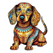 Charger l&#39;image dans la galerie, Puzzle 2D en Bois - Chiot Teckel Mignon
