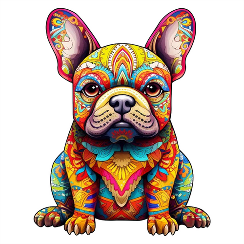 Puzzle 2D en Bois - Frenchie Festif