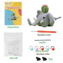 Charger l&#39;image dans la galerie, Kit Amigurumi Crochet - Éléphant avec Cactus