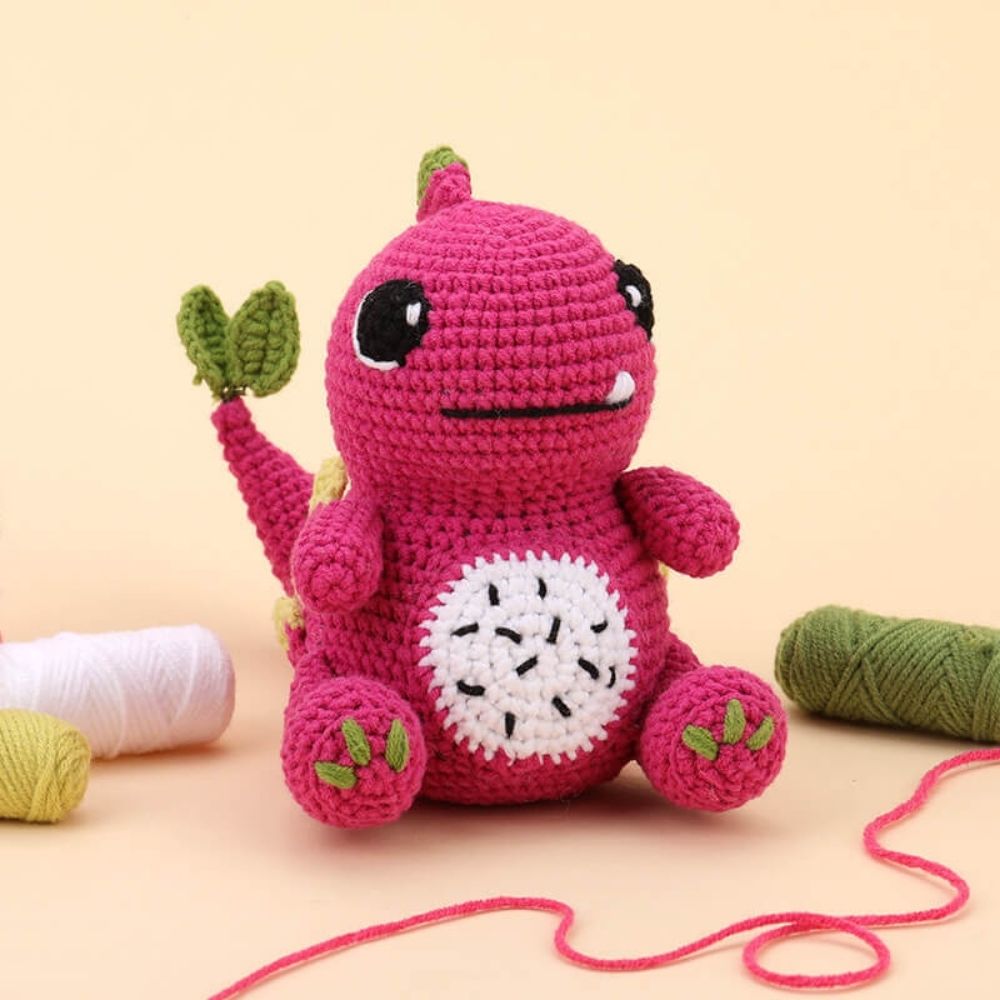 Kit Amigurumi Crochet - Dinosaure Fruit du Dragon Figured'Art