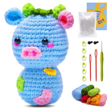 Charger l&#39;image dans la galerie, Kit Amigurumi Crochet - Vache Bleue