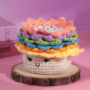 Kit Amigurumi Crochet - Succulente Arc-en-ciel Figured'Art
