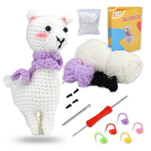 Charger l&#39;image dans la galerie, Kit Amigurumi Crochet - Lama à Écharpe