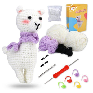 Kit Amigurumi Crochet - Lama à Écharpe