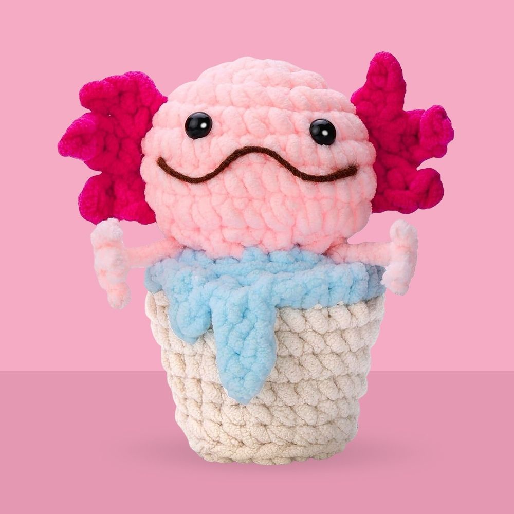 Kit Amigurumi Crochet - Axolotl dans une Tasse Figured'Art