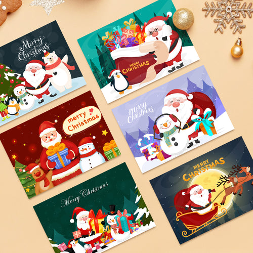 Peinture par numéros Lot de 6 Cartes de Noël DIY - Série 1