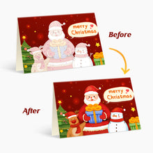 Charger l&#39;image dans la galerie, Peinture par numéros Lot de 6 Cartes de Noël DIY - Série 1