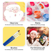 Charger l&#39;image dans la galerie, Peinture par numéros Lot de 6 Cartes de Noël DIY - Série 1