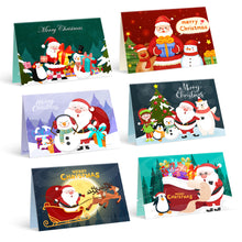 Charger l&#39;image dans la galerie, Peinture par numéros Lot de 6 Cartes de Noël DIY - Série 1
