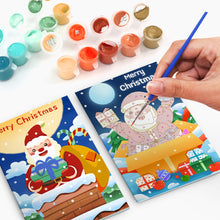 Charger l&#39;image dans la galerie, Peinture par numéros Lot de 6 Cartes de Noël DIY - Série 2