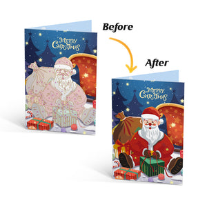 Peinture par numéros Lot de 6 Cartes de Noël DIY - Série 2