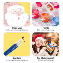 Charger l&#39;image dans la galerie, Peinture par numéros Lot de 6 Cartes de Noël DIY - Série 2