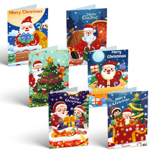 Charger l&#39;image dans la galerie, Peinture par numéros Lot de 6 Cartes de Noël DIY - Série 2