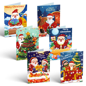Peinture par numéros Lot de 6 Cartes de Noël DIY - Série 2