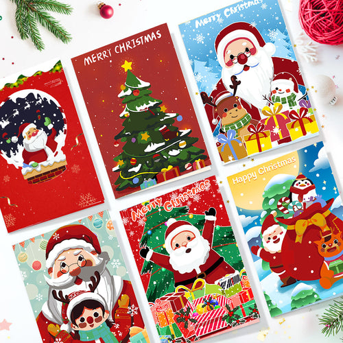 Peinture par numéros Lot de 6 Cartes de Noël DIY - Série 3