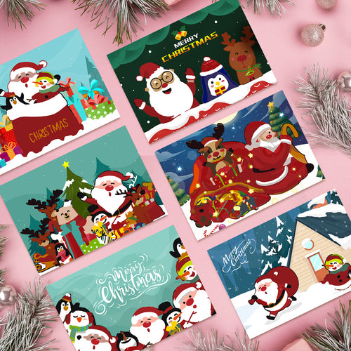 Peinture par numéros Lot de 6 Cartes de Noël DIY - Série 4