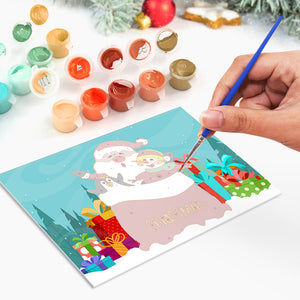 Peinture par numéros Lot de 6 Cartes de Noël DIY - Série 4