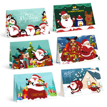 Charger l&#39;image dans la galerie, Peinture par numéros Lot de 6 Cartes de Noël DIY - Série 4
