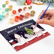 Charger l&#39;image dans la galerie, Peinture par numéros Lot de 6 Cartes de Noël DIY - Série 5