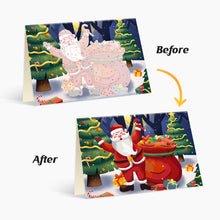 Charger l&#39;image dans la galerie, Peinture par numéros Lot de 6 Cartes de Noël DIY - Série 5