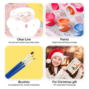 Peinture par numéros Lot de 6 Cartes de Noël DIY - Série 5