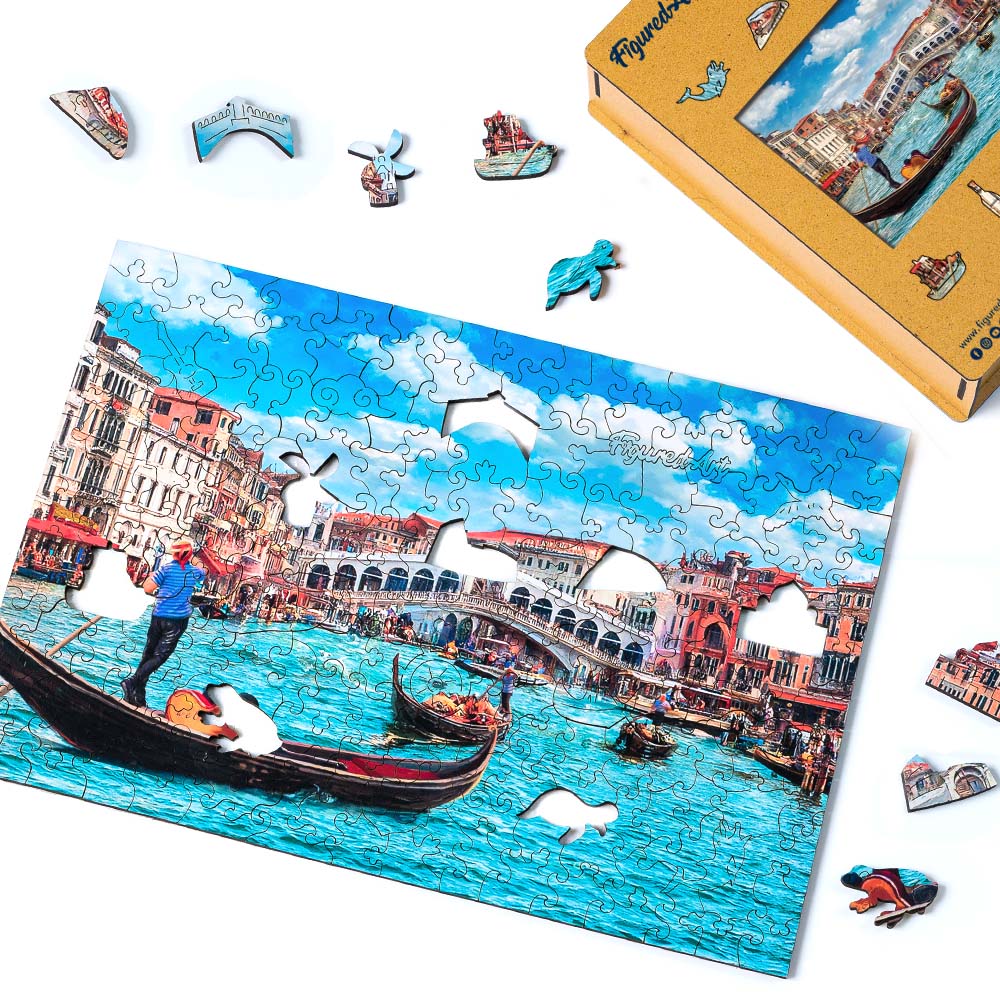 Puzzle en Bois Adulte - Le Canal de Venise