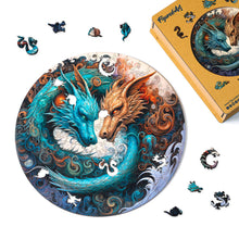 Charger l&#39;image dans la galerie, Puzzle en Bois Adulte - Duo de Dragons